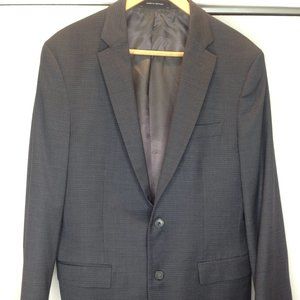 Kenneth Cole Blazer , Gray 40 R , Used , Extreme Slim Fit 98% Wool 2% spandex